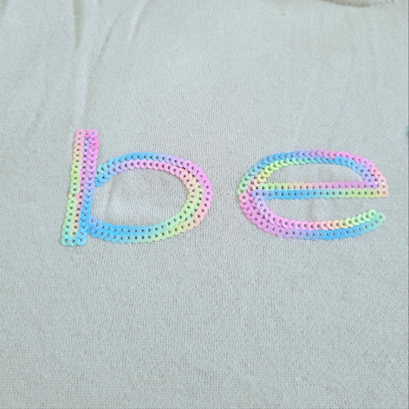 bebe Sport⛹️ Rainbow🌈 Sequin Logo Hoodie with Thumb👍 Holes - NWT - Picture 14 of 16